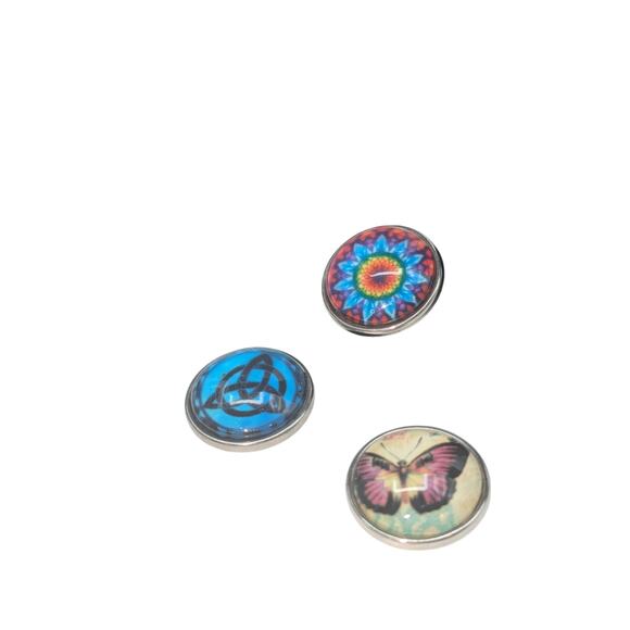 Ginger Snaps Silver Tone Chain Toggle Clasp Bracelet W/ Four Snaps - Picture 6 of 8